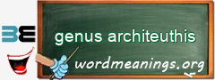 WordMeaning blackboard for genus architeuthis